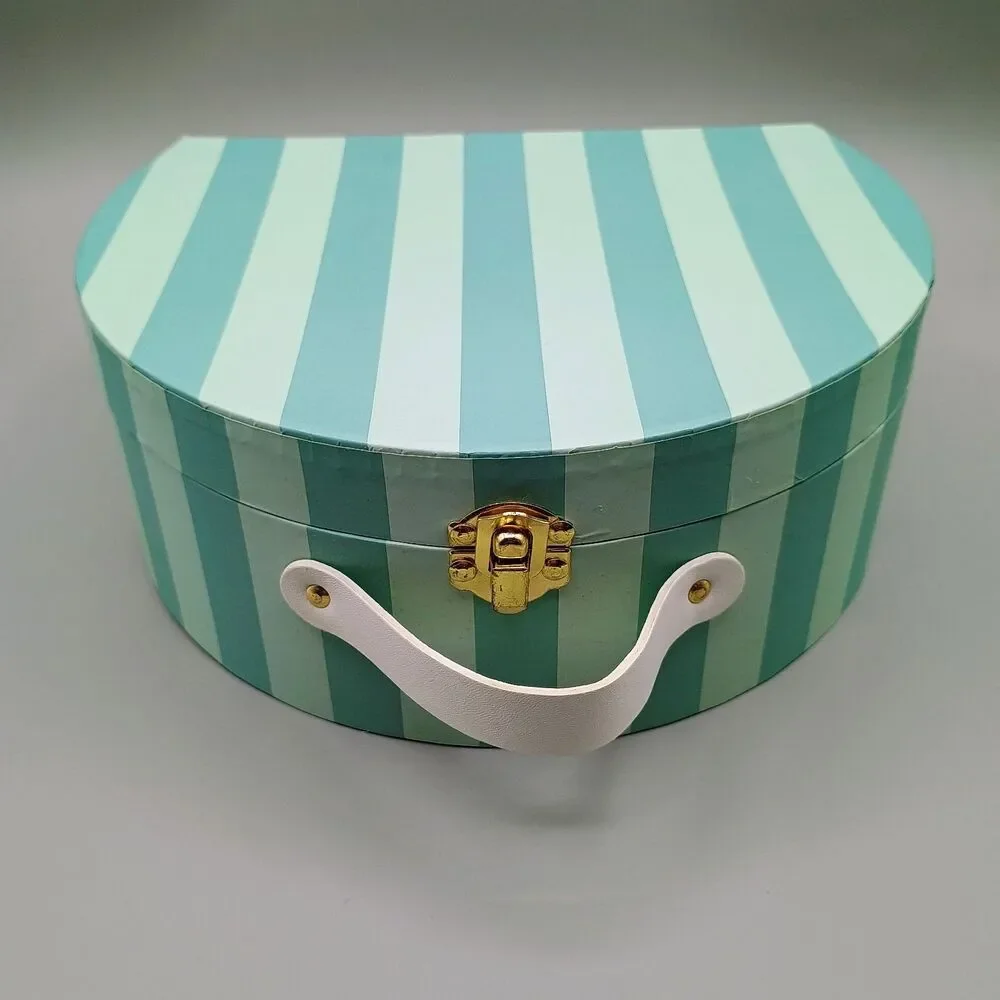 Small Novelty Suitcase Mint / Teal Stiped Target Bullseye Playground 2024